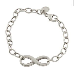 Tiffany & Co. 💯% Auth Infinity Chain 925 Sterling Silver Bracelet w/Pouch ✨EUC✨